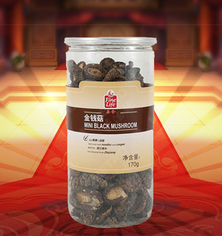 薈食(FINE LIFE)金錢菇產(chǎn)自浙江麗水170g每袋，精選優(yōu)質(zhì)金錢菇，經(jīng)先進(jìn)工藝加工而成，其味清香可口，質(zhì)地細(xì)膩，是一種風(fēng)味獨(dú)特的食用菌。將本品用清水洗凈浸泡后，可直接與肉絲爆炒、排骨煲湯，或作為佐料，葷素皆宜本產(chǎn)品采用的是袋裝的包裝方式，包裝較輕，讓您攜帶起來更加的方便自如。