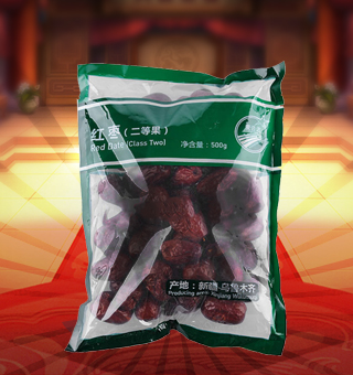 閩融紅棗(二等果)產(chǎn)自河北滄州500g每袋，滄州紅棗色澤鮮紅、皮薄、肉厚、核小、味道甘美清香，并具有較高的營養(yǎng)價值。