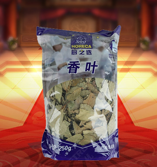 廚之選(HORECA SELECT)香葉產自云南昆明400g每袋，本產品選用的是上等的香葉為原料精心制作而成，品質天然，口味純正，保證優(yōu)質的質量。本產品采用的是塑料質地包裝，簡潔大方，食用簡單，是您廚房的好幫手。本產品的葉片深綠色，呈橢圓形，富含濃郁的葉子香味，做菜時放入，別具一番風味。