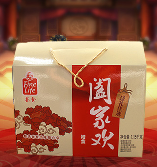 薈食(FINE FOOD)闔家歡禮盒，本款禮盒內(nèi)含有紅小豆、玉米渣、黃小米、燕麥片等，五谷飄香，品質(zhì)放心。顆粒大小均勻，口感香甜，爽滑可口，黃金健康搭檔，廚房?jī)?yōu)選，粥中良品。	本品內(nèi)含有蛋白質(zhì)、能量、脂肪、鈉等營(yíng)養(yǎng)成分，營(yíng)養(yǎng)價(jià)值豐富，老少皆宜。