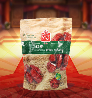 薈食(FINE LIFE)臻選紅棗產(chǎn)自河北滄州500g每袋，精選優(yōu)質(zhì)河北滄州紅棗為原料，經(jīng)先進工藝精心制作而成，色澤亮麗，肉質(zhì)飽滿，輕松享受。 
