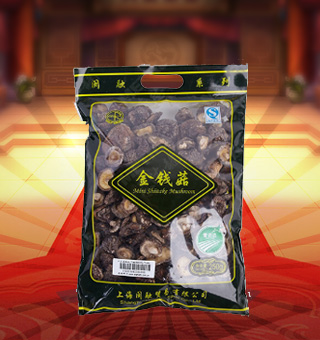 閩融金錢菇產(chǎn)自浙江麗水250g每袋，香菇又稱香蕈、冬菇，它味道鮮美，香氣沁人，素有“植物皇后”之譽(yù)，是家庭、宴席之美味佳肴。將本品用清水洗凈浸泡后，可直接與肉絲爆炒、排骨煲湯，或作為佐料，葷素皆宜。采用透明的袋式包裝，香菇色澤清晰可見，方便消費(fèi)者們的選購(gòu)，質(zhì)量有保證，可放心購(gòu)買。