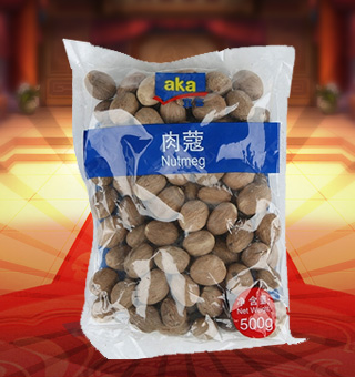 宜客(AKA)肉蔻產自四川成都500g每袋，選用上等優(yōu)質的肉蔻為原料，經現(xiàn)代先進的工藝，精心制作而成，品質天然，給您帶來美味享受。營養(yǎng)豐富，天然美味，綠色健康，氣味芳香，味道純正，品質有保障，可放心食用。塑料質地包裝，簡潔大方，食用簡單，是您廚房常備品的上好選擇，帶給您全新的精彩體驗。