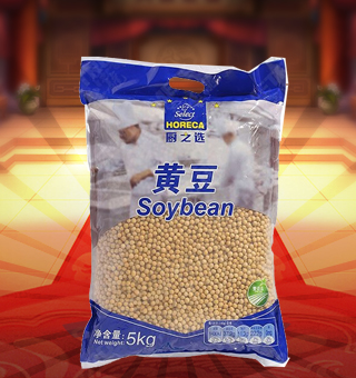 廚之選(HORECA SELECT)黃豆產(chǎn)自吉林白城5kg每袋，精選優(yōu)質(zhì)黃豆，粒大色黃、飽滿渾圓，用清水洗凈后，炒、煮、燉均可，還可制成豆?jié){飲用。富含人體所需的多種維生素、礦物質(zhì)及微量元素，營養(yǎng)美味，深受廣大消費者的認可與喜愛。